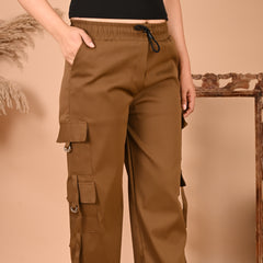Selvo Women’s Brown Cargo Pants