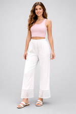 Selvo Women’s Wide Leg Palazzo White
