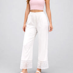 Selvo Women’s Wide Leg Palazzo White