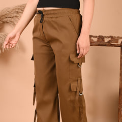 Selvo Women’s Brown Cargo Pants