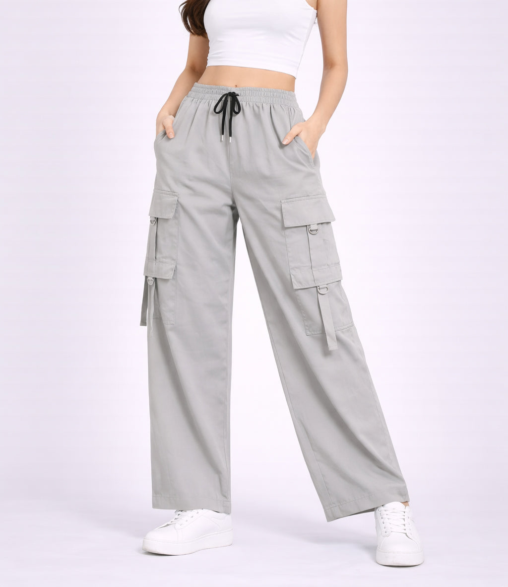 Selvo Women’s Grey Cargo Pants