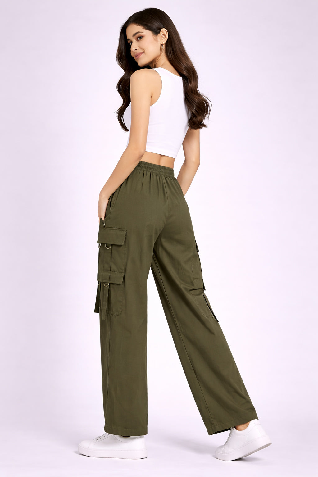 Selvo Women’s Green Cargo Pants
