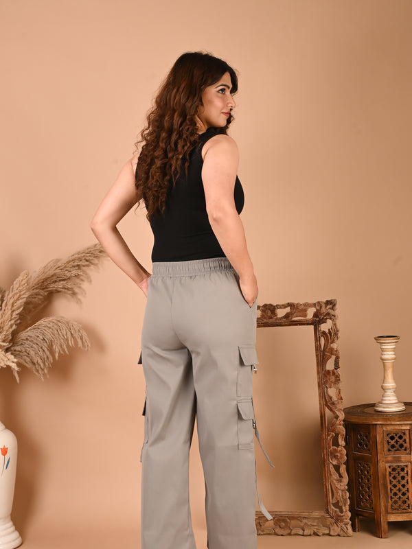Selvo Women’s Grey Cargo Pants