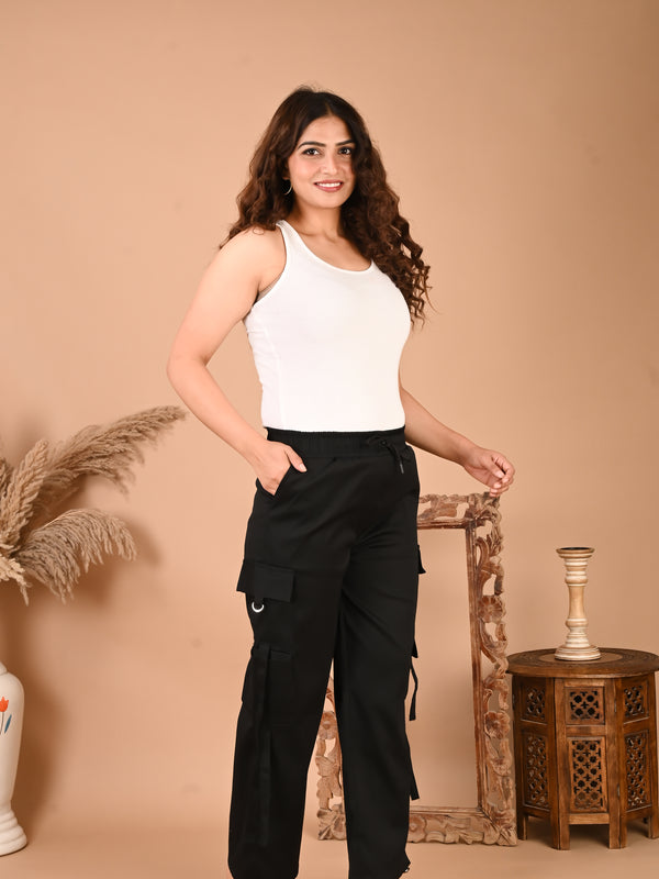 Selvo Women’s Black Cargo Pants