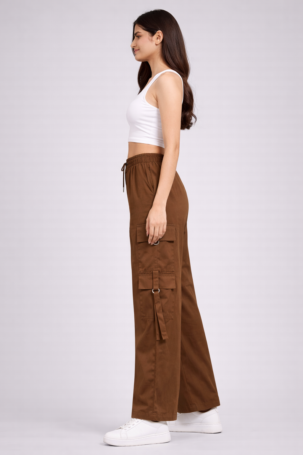 Selvo Women’s Brown Cargo Pants