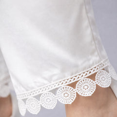 Selvo Women’s Wide Leg Lace Palazzo White