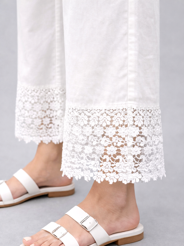 Selvo Women’s Wide Leg Palazzo White