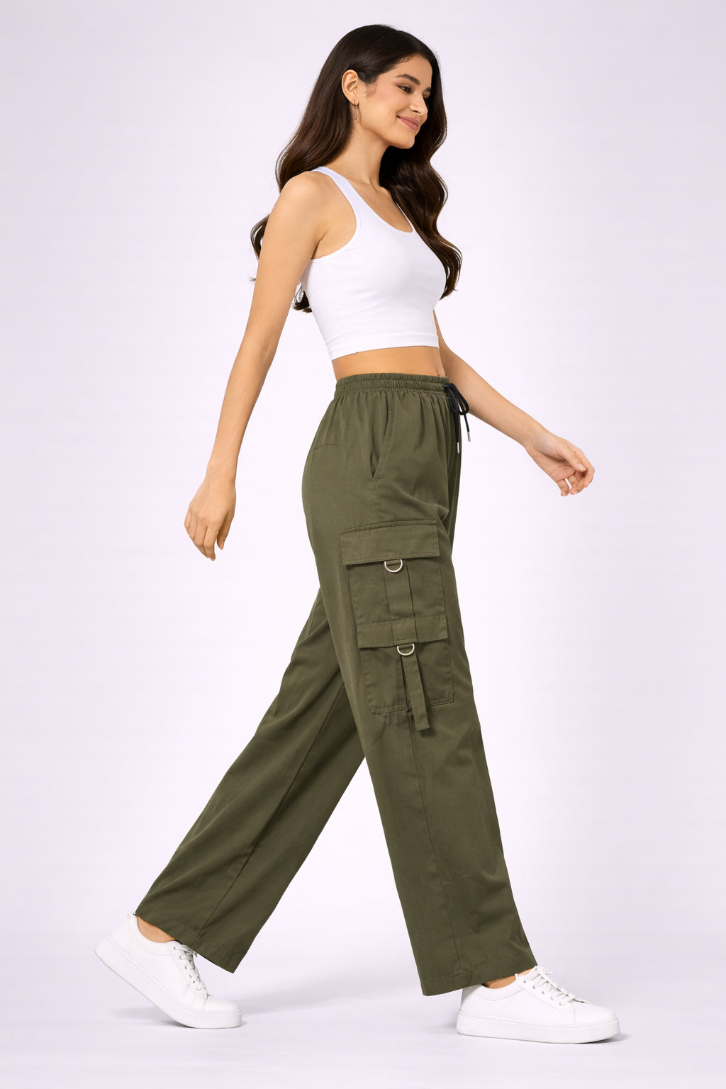 Selvo Women’s Green Cargo Pants