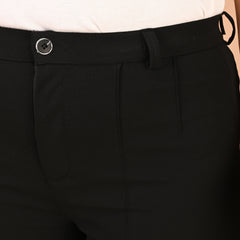 Selvo Women's High-Waist Black Trousers