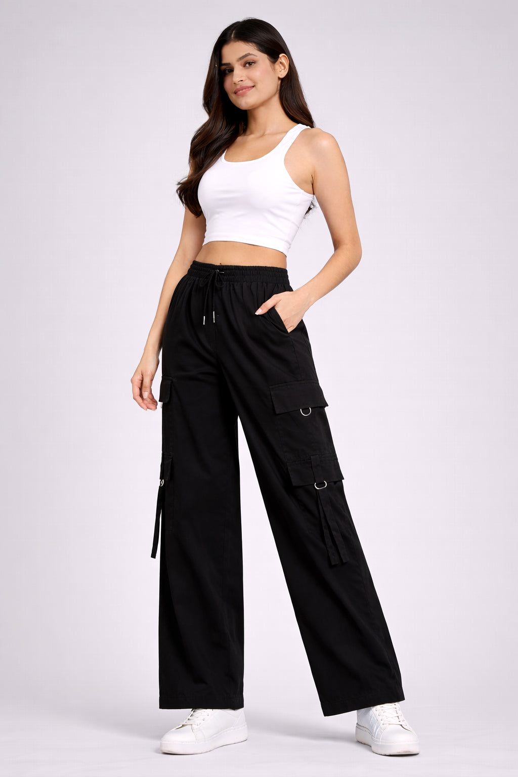 Selvo Women’s Black Cargo Pants