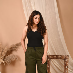 Selvo Women’s Green Cargo Pants
