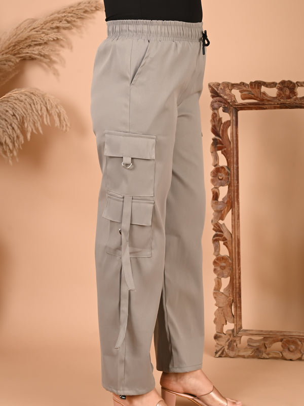 Selvo Women’s Grey Cargo Pants