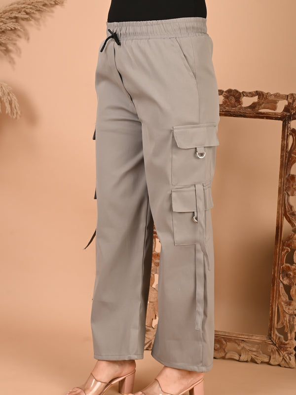 Selvo Women’s Grey Cargo Pants