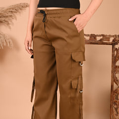 Selvo Women’s Brown Cargo Pants
