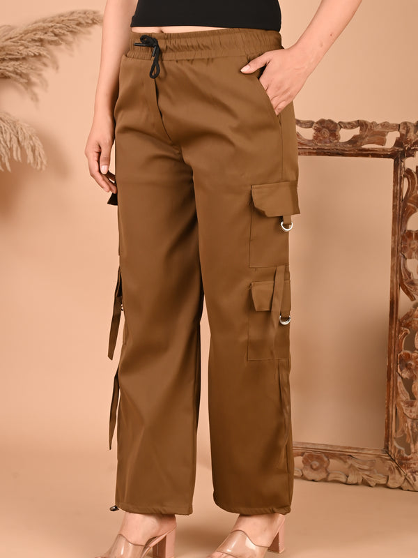 Selvo Women’s Brown Cargo Pants