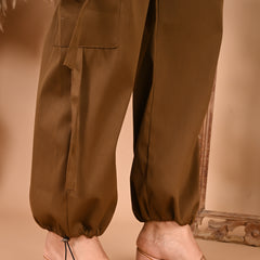 Selvo Women’s Brown Cargo Pants