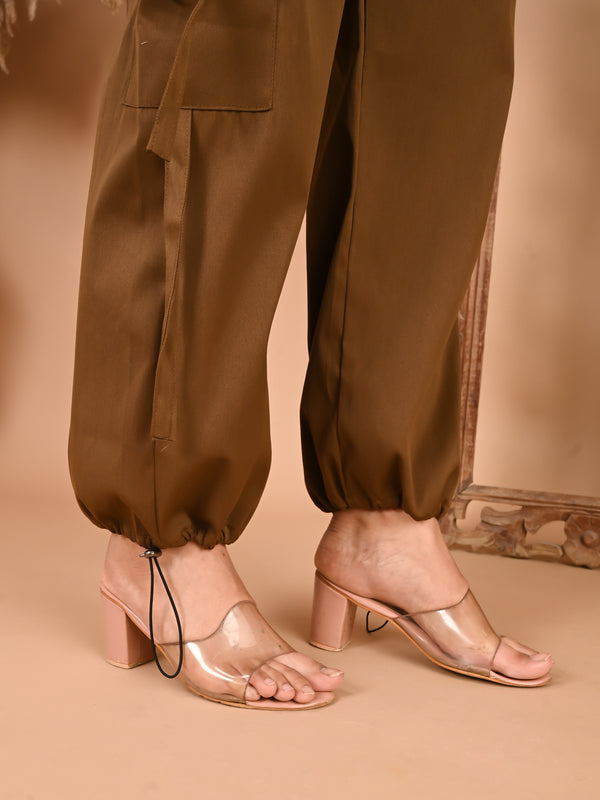 Selvo Women’s Brown Cargo Pants