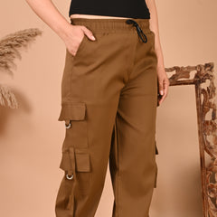 Selvo Women’s Brown Cargo Pants