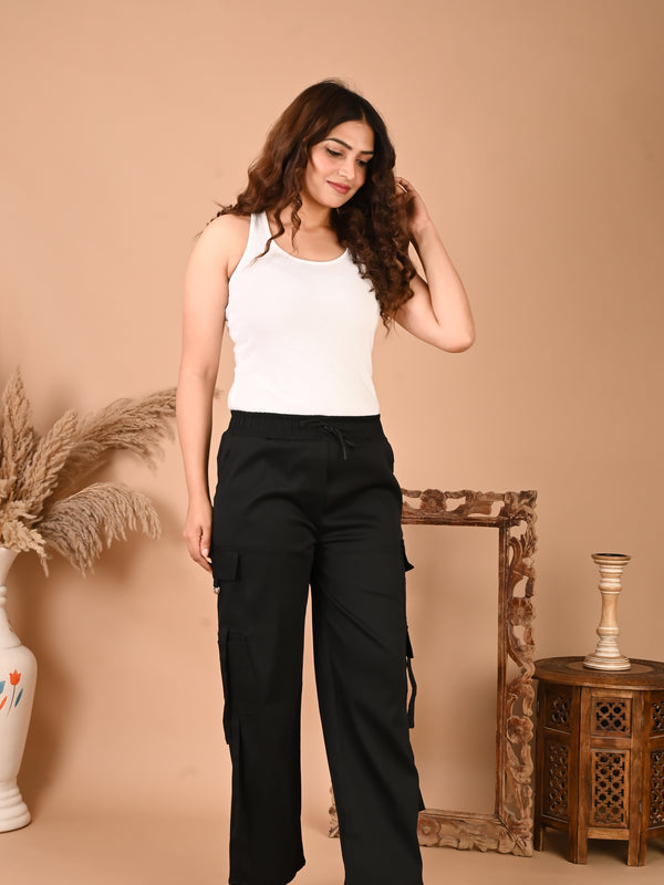 Selvo Women’s Black Cargo Pants